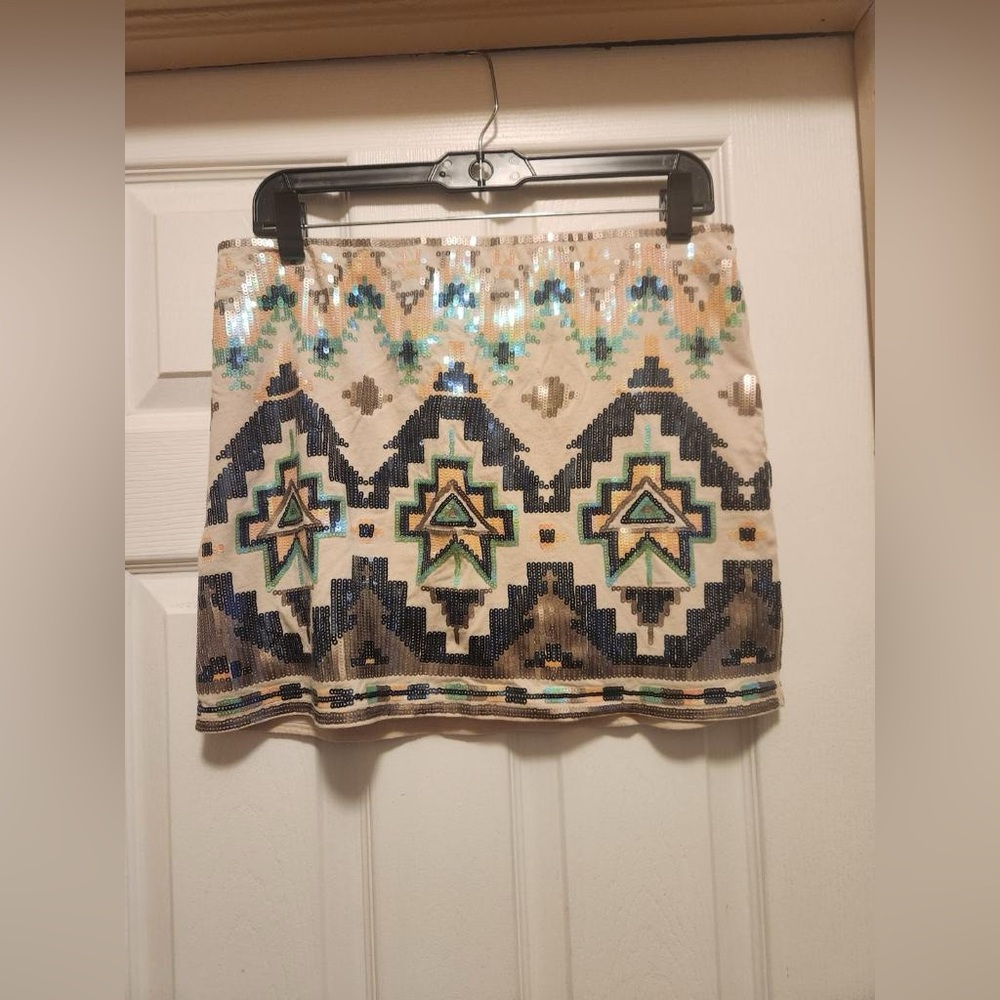 Express sequin skirt